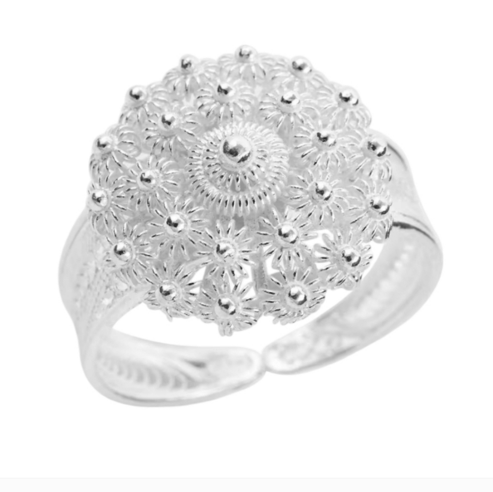 Sterling Silver Lotus Flower Ring